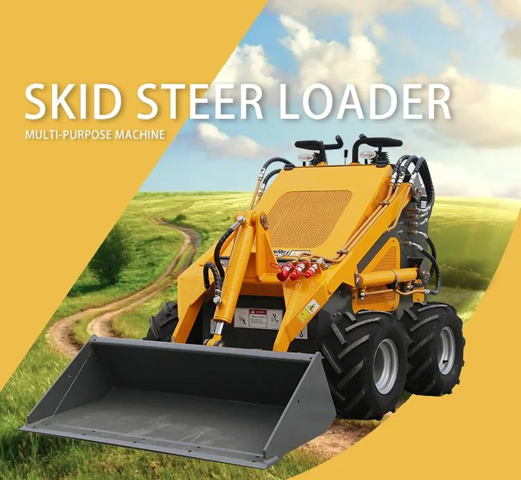 China CE/EPA Skid Steer Mini Skid Steer Loader Cheap Bucket Skid Steer Loader Attachments