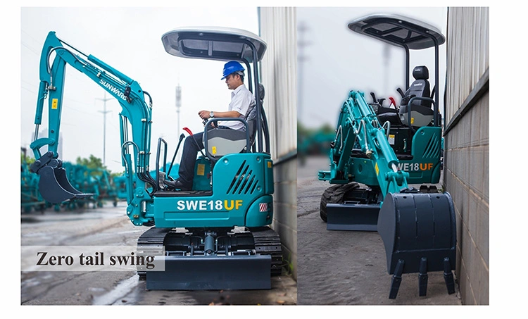 Sunward Swe18UF Small-Sized Excavator Mini Engineering Excavator